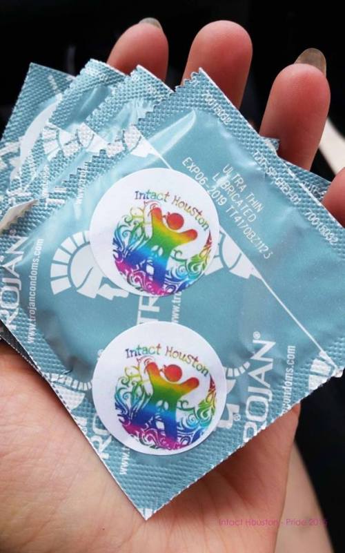 ...and Intact Houston stickers on the front.