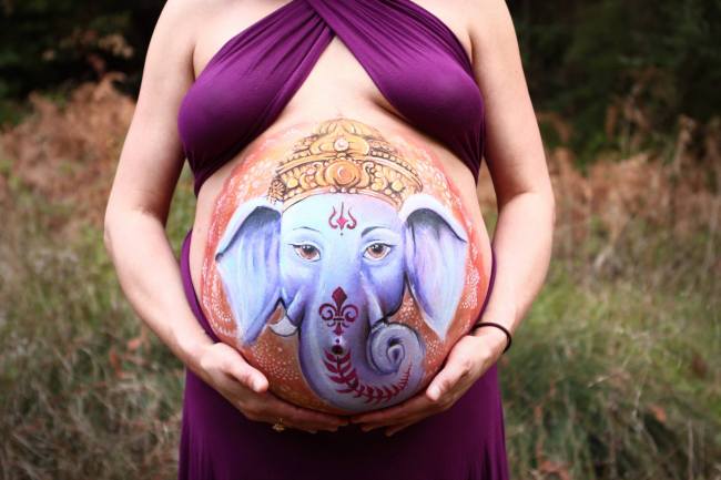 4-Pregnant-Belly-Painting-by-Lisa-Flora